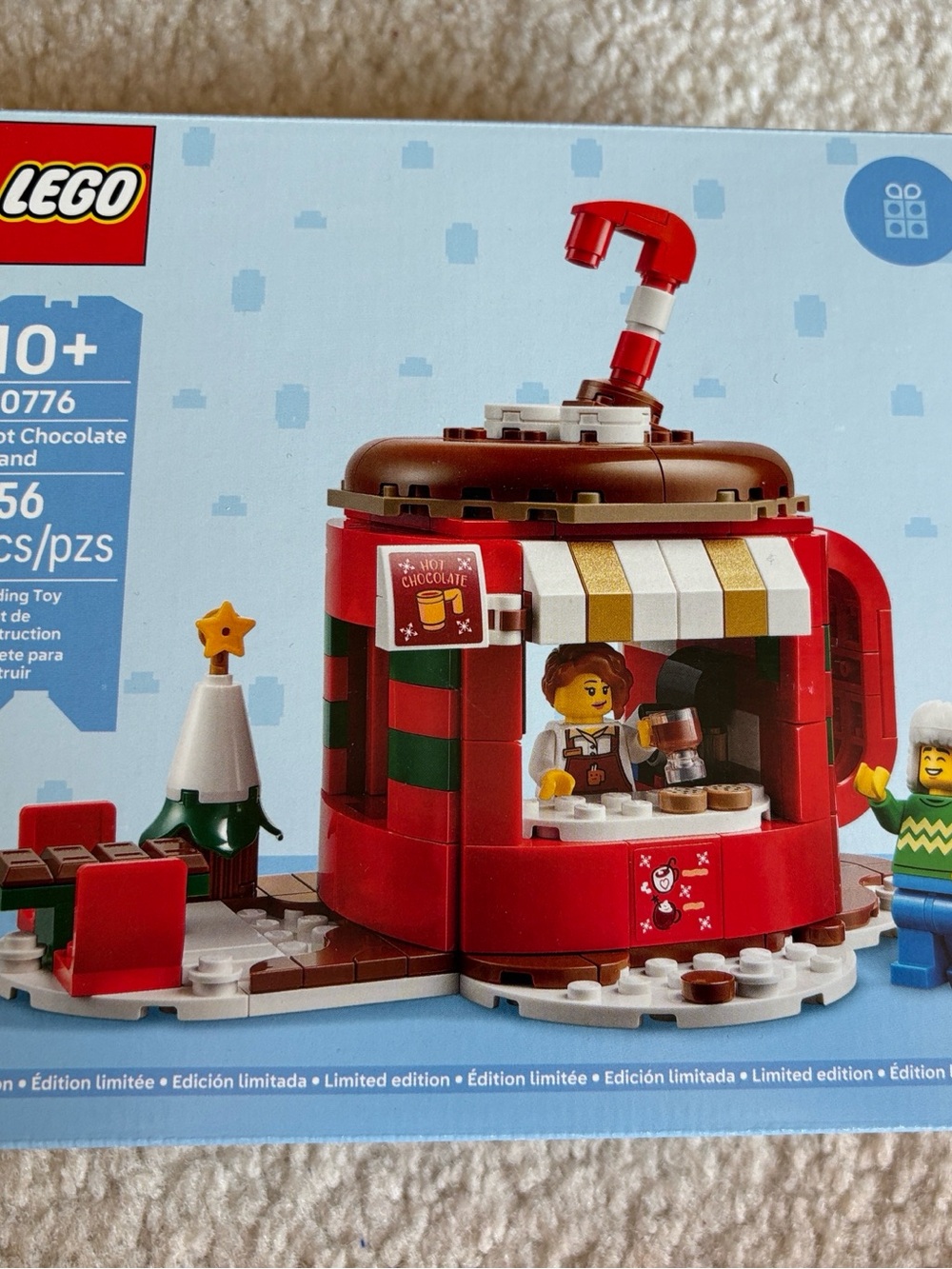 LEGO 40776 Hot Chocolate Stand Kids Toy - Red and Brown Holiday Build